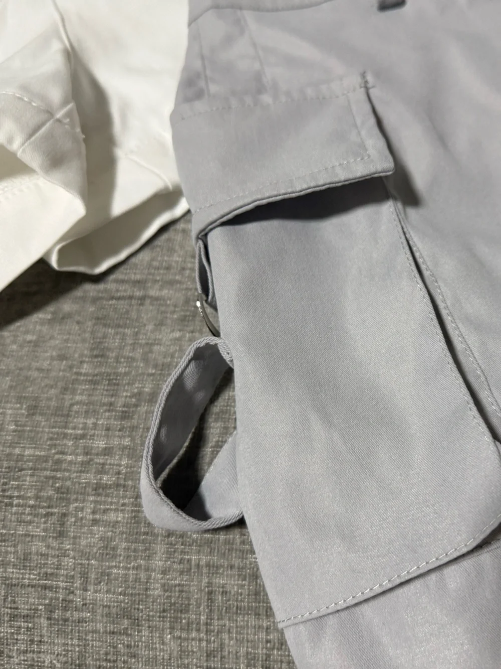 Cargo Shorts White & Light Gray Bundle | XL